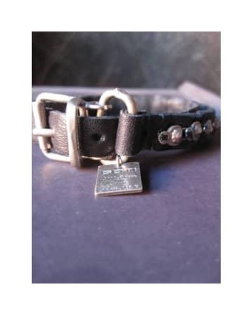 Goti Black & Leather Bracelet for men
