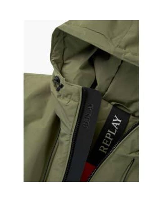 Replay Green S Parka Jacket for men