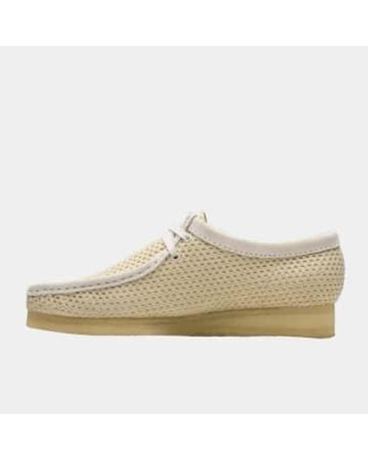 Clarks Natural Wallabee Shoes Off Mesh Uk7 for men