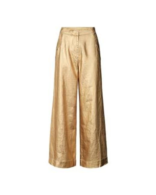 Pantalon d'or inja Rabens Saloner en coloris Natural