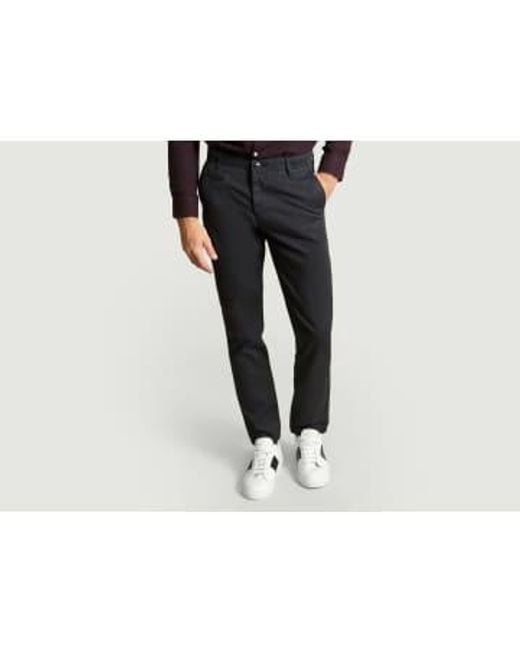 Knowledge Cotton Black Blue Chuck The Brain Chinos for men