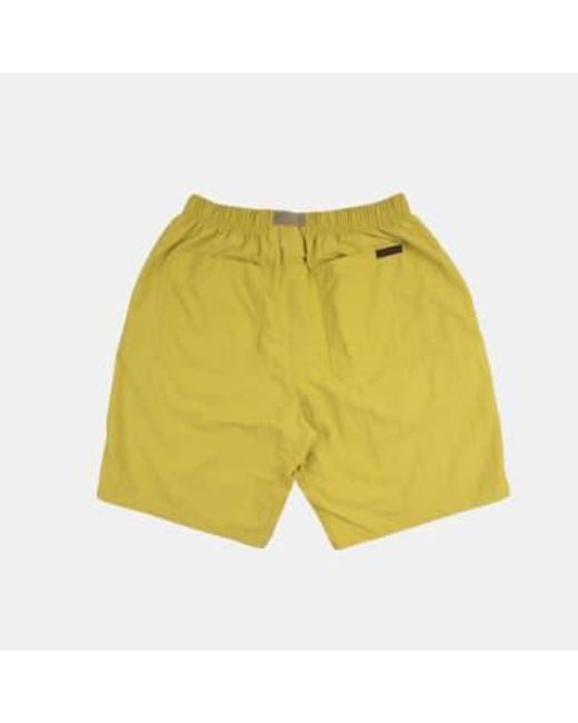 Gramicci Yellow Nylon Loose Shorts for men