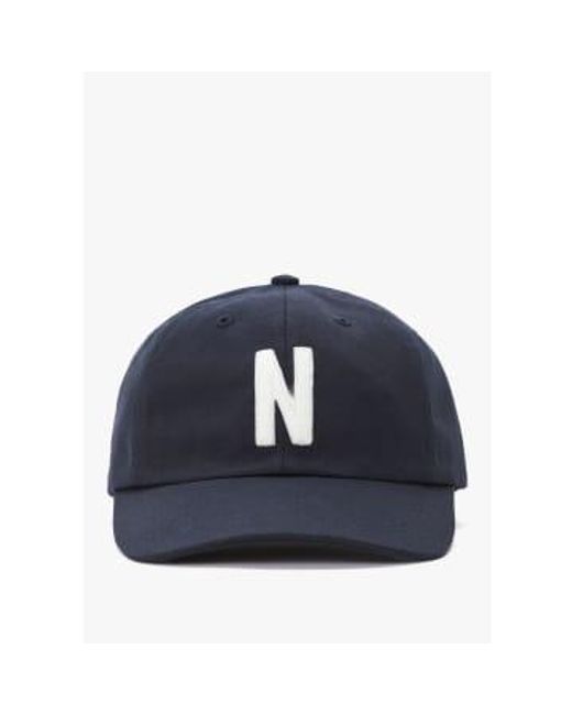 Norse Projects Blue S Felt N Twill Sports Cap for men