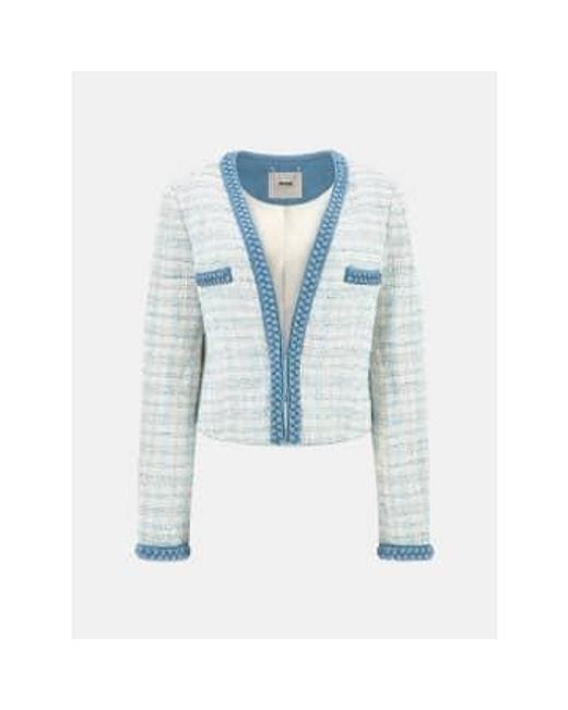 Tosca Braid Boucle Jacket Or Light Boucle di Guess in Blue