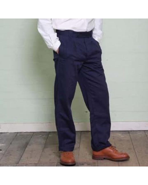 Yarmouth Oilskins Blue Decorators Trousers for men