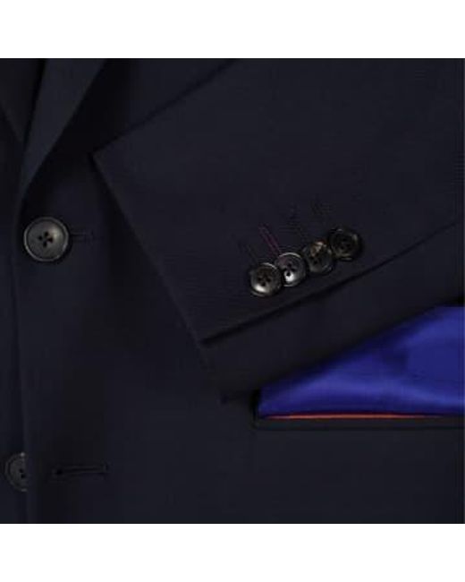 Paul Smith Blue Dark Navy Soho Tailored Fit Two Button Suit 40 for men