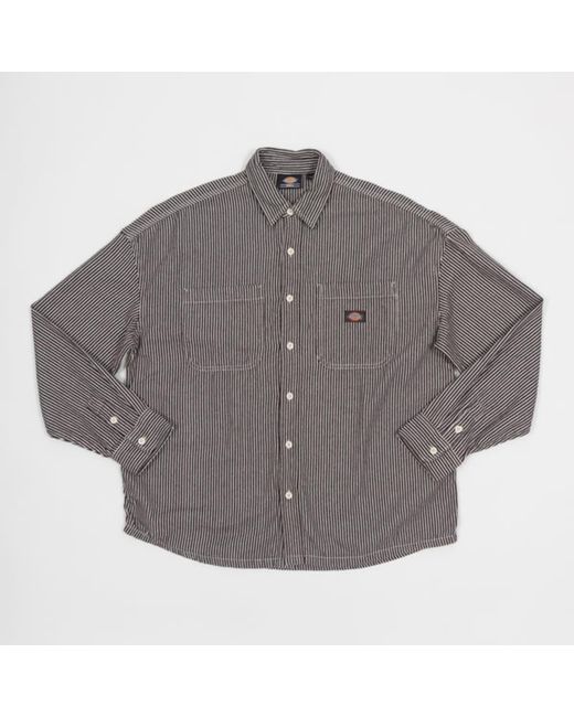 Dickies Hickory Long Sleeve Stripe Shirt in Gray for Men | Lyst