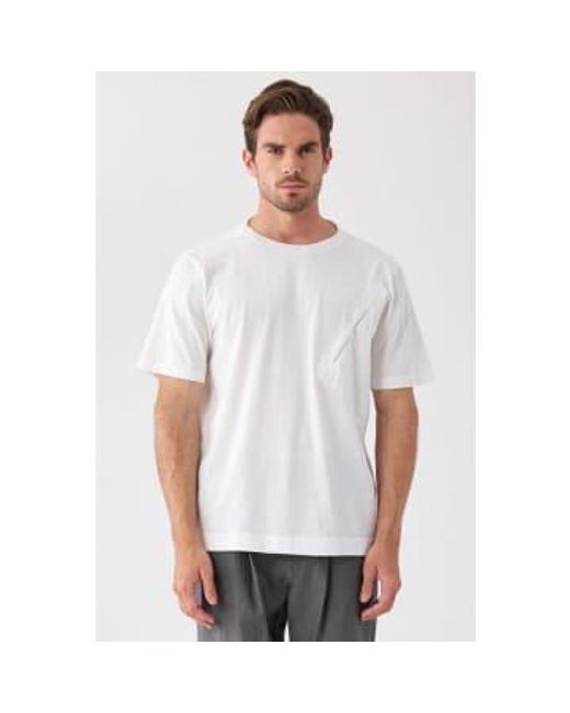 Transit White Loose Fit Cotton T-shirt Extra Small for men
