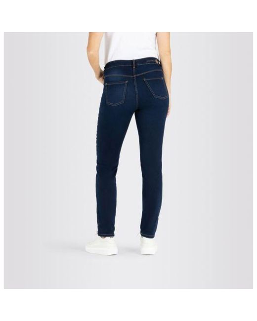 Mac Jeans Dark Washed Dream Straight Jeans in Blue | Lyst
