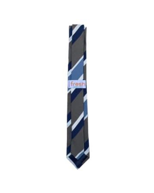 Fresh Blue Ametora Striped Silk Tie for men