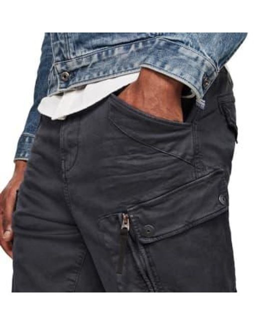 G-Star RAW Gray Roxic Cargo Shorts Mazarine Garment Dyed 28 for men