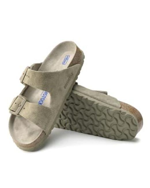 Faded 1019088 Narrow Fit Arizona Soft Insole Sandals di Birkenstock in Green