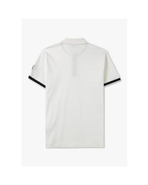 Sandbanks White S Silicone Zip Polo Shirt for men