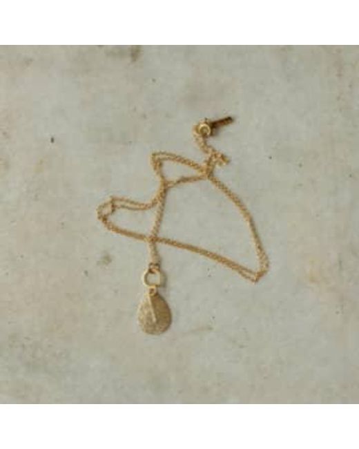 Nkuku Metallic Isa Hammered Necklace Plated