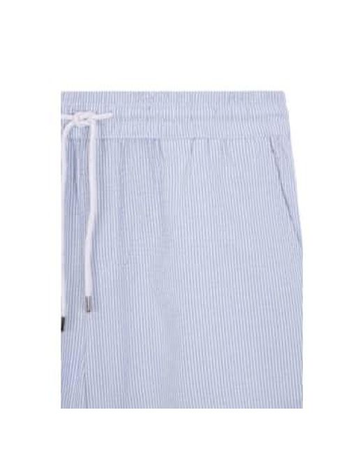 NOWADAYS Blue Open Air Seersucker Stripe Shorts L for men