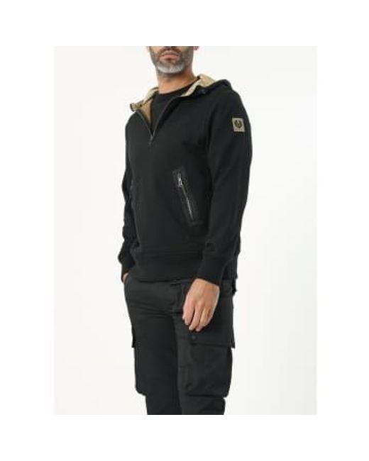 Belstaff Herrenhundertjähriger kapuzen -sweatshirt in schwarz & britisch -khaki in Black für Herren