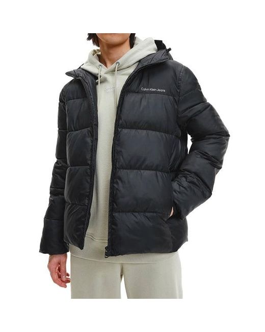 Calvin Klein Recycled Polyester Padded Jacket in Black for Men Lyst