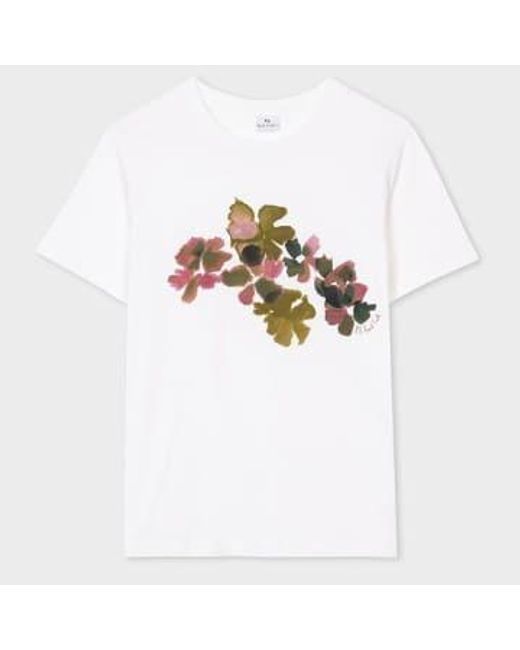 Paul Smith White Marsh Marigold Printed T Shirt Medium