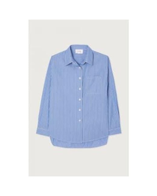 American Vintage Blue Zatybay -hemd in -streifen