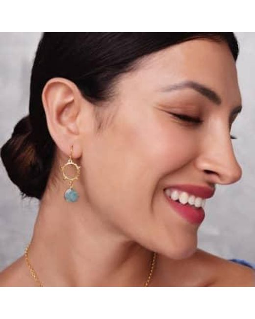 Ashiana Metallic Allegra Amazonite Earrings