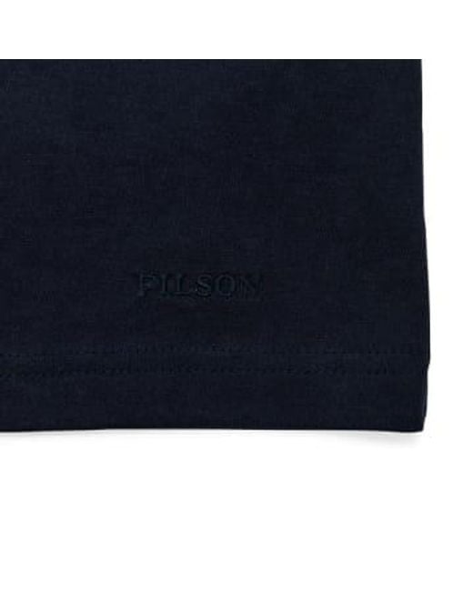 Filson Blue Ss Pioneer Solid One Pocket T-shirt for men