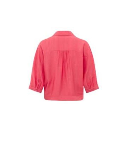 Yaya Red Batwing Blouse With V Neckline