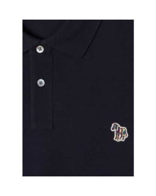 Dark Regular Fit Ss Zebra Polo Shirt di Paul Smith in Blue da Uomo