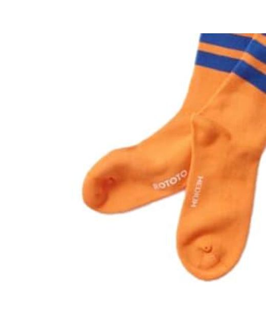 Chaussettes d'équipage à rayures fines / bleu RoToTo pour homme en coloris Orange