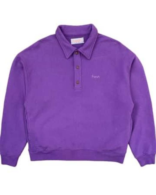 Fresh Purple Mike Cotton Polo Sweatshirt for men