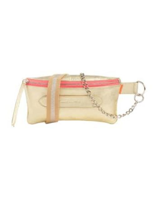 Marie Martens Pink Coachella Belt Bag Metallic Leather