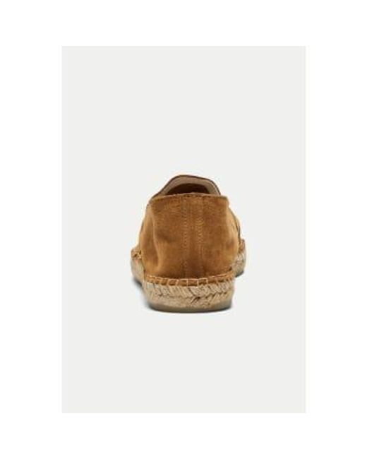 SELECTED White Ajo Suede Espadrille for men