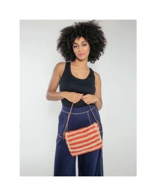 Nooki Design Multicolor Bella Crochet Stripe Bag