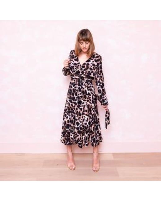 Sophie and Lucie Pink Print Long Dress 36