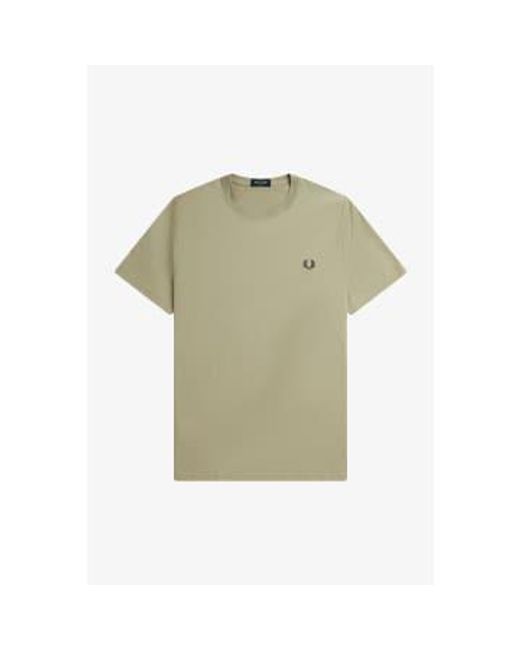 Fred Perry Green M1600 Crew Neck T-shirt Warm / Brick L for men