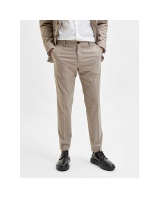 Pantalon de costume léger SELECTED pour homme en coloris Natural