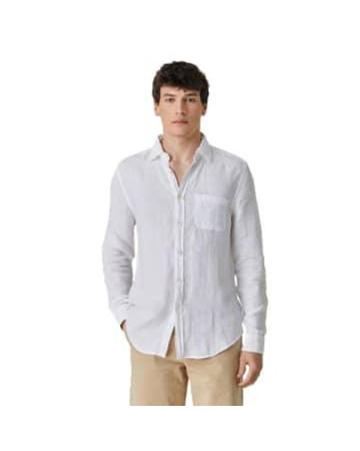Portuguese Flannel Blue Linen Long Sleeve Shirt / M for men