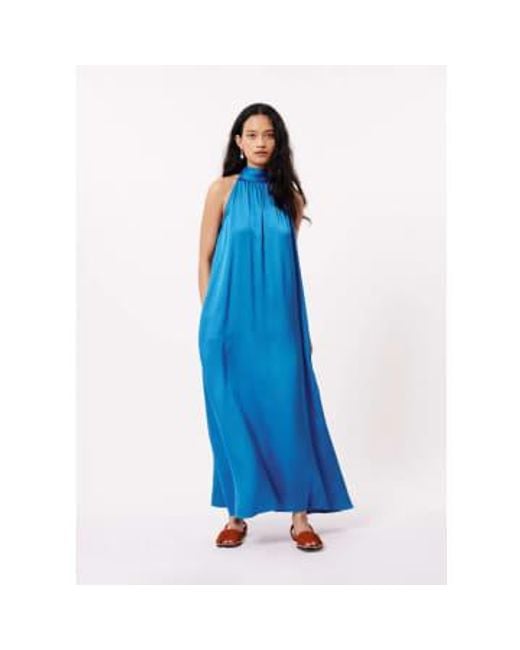 FRNCH Blue Auberya Halter Dress Cobalt / M