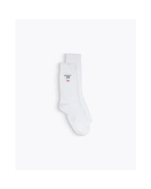 Homecore White Tra Contact Socks for men