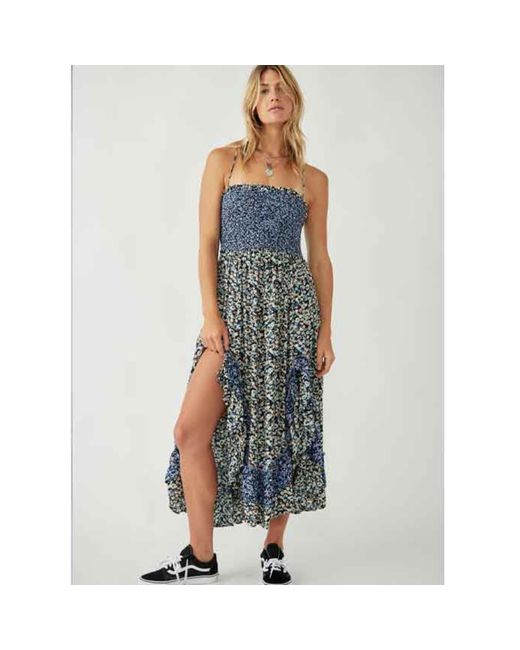 Free People One I Love Dress Denim Combo in Blue Lyst