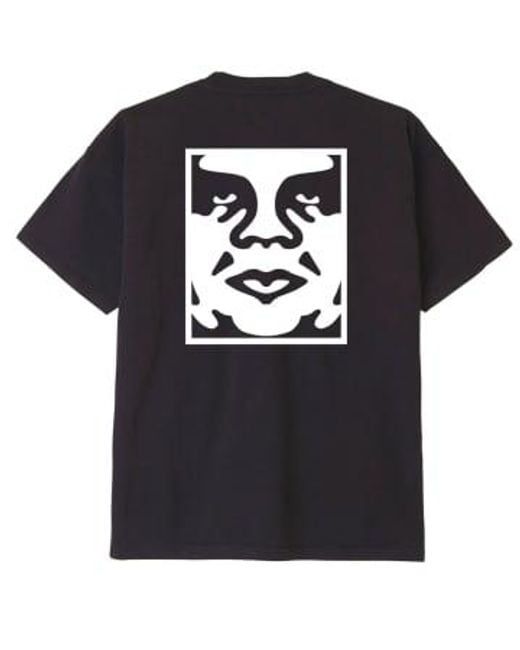 Obey Mutiges symbol schwergewichtiges t -shirt in Black für Herren