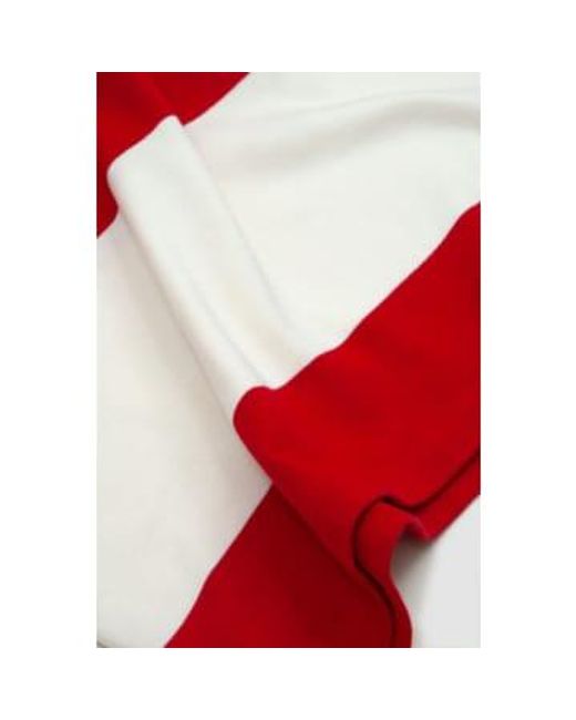 Camiseta senrismo pesada a rayas rojo/blanco Drake's de hombre de color Red