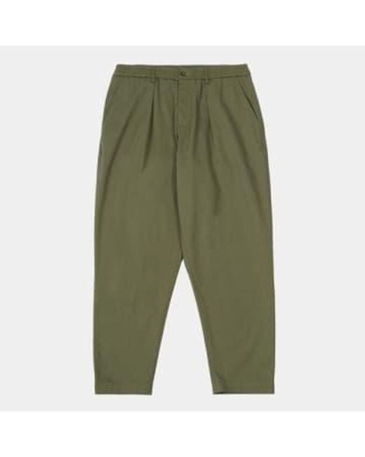 Universal Works Green Pleated Track Pant Light Olive W30 for men