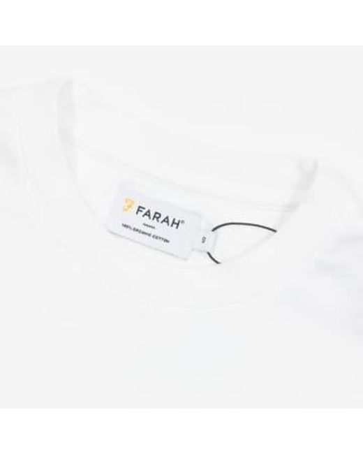 Farah Wake grafic t-shirt in weiß in White für Herren