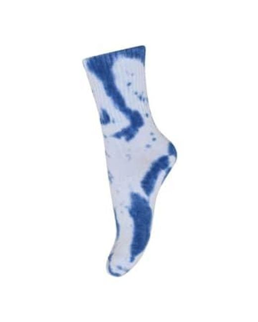 Adler Tie Dye Socks True di mp Denmark in Blue