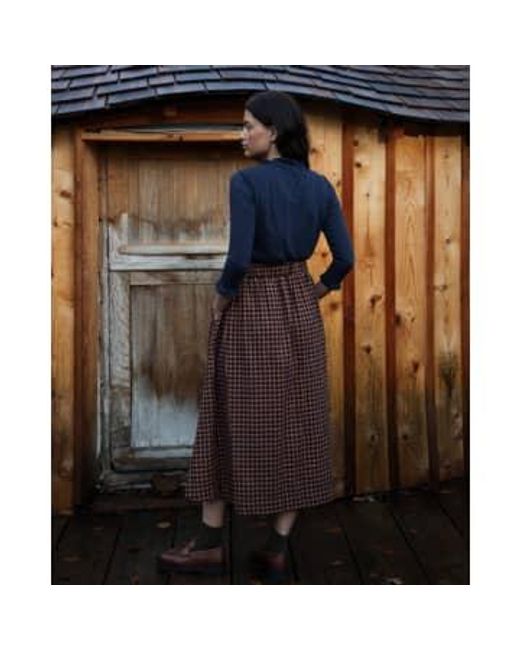 Beaumont Organic Black Aw23 Ellery-cay Organic Cotton Brushed Twill Skirt