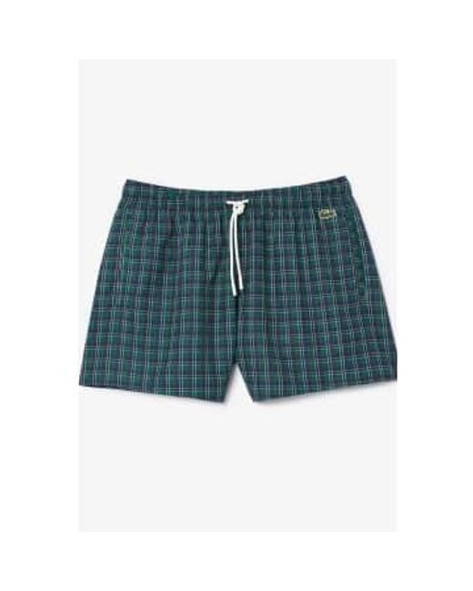 Lacoste Blue Printed Swim Shorts Small for men