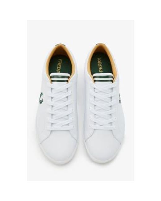 Fred Perry White Baseline Leather B1228 44 for men