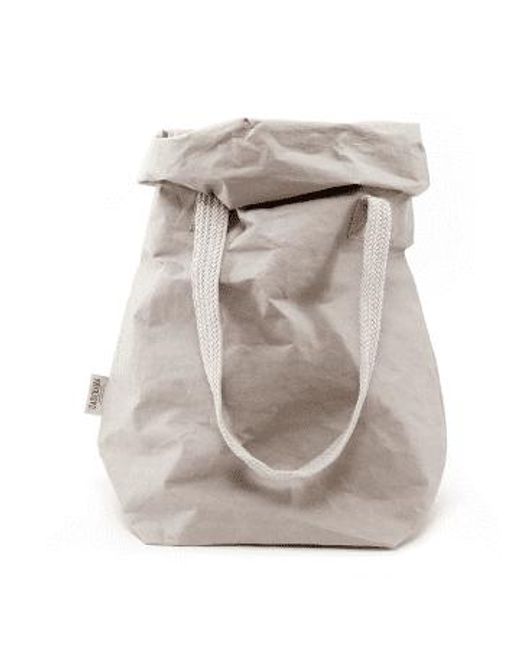 UASHMAMA Gray Light Two Carry Bag Paper