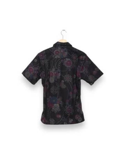 Chemise camp vintage tissu d'écorce floral noir Gitman Brothers Vintage pour homme en coloris Black