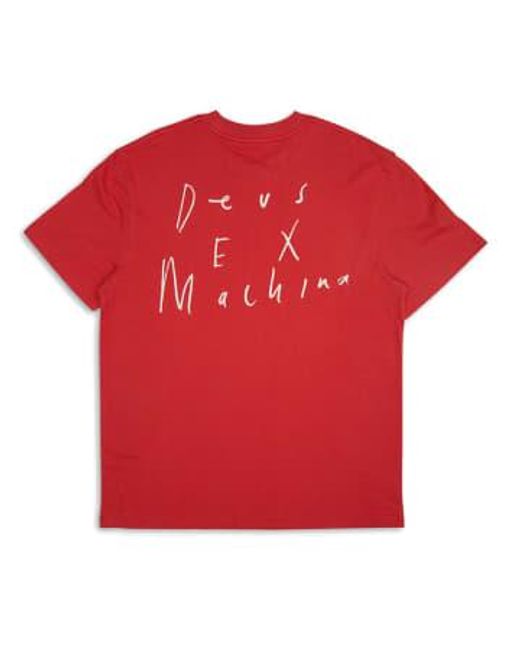 Bobskull Short Sleeved T Shirt Cranberry di Deus Ex Machina in Red da Uomo